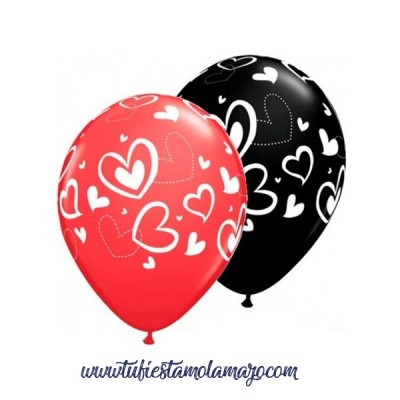 Globos de corazones Qualatex