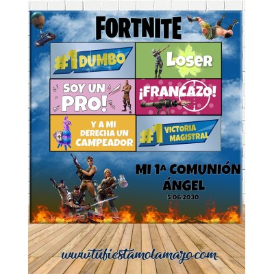 Photocall Comunión fortnite