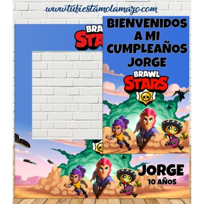 Photocall de Cumpleaños Niñ@ Brawl Stars