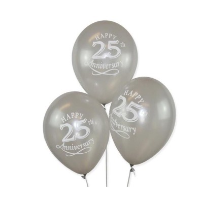 Globos DECO Látex 28cm Plata