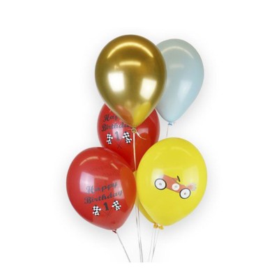 Globos de 1 Año Cromados de Látex