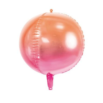 globo-foil-esfera-rosa-naranja-fashion