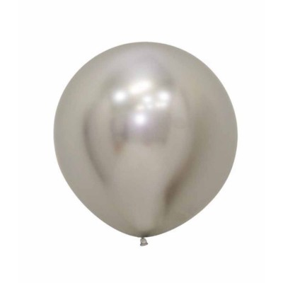 Globo DECO Látex Gigante Plata Cromado