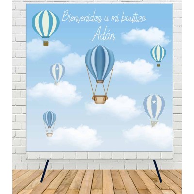 Cartel de Bienvenida de Globos aerostáticos -  Tu Fiesta Mola Mazo