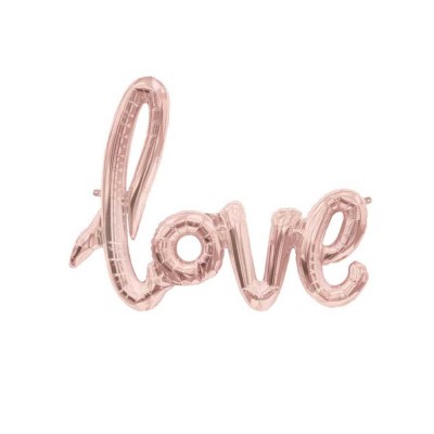 Globos de foil LOVE Oro Rosado