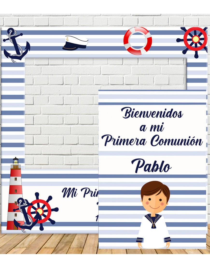 Cartel de Bienvenida Comunión, Bautizo o Cumpleaños - Doys Photocall