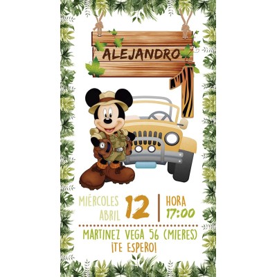 Invitación Digital Cumpleaños Mickey Mouse