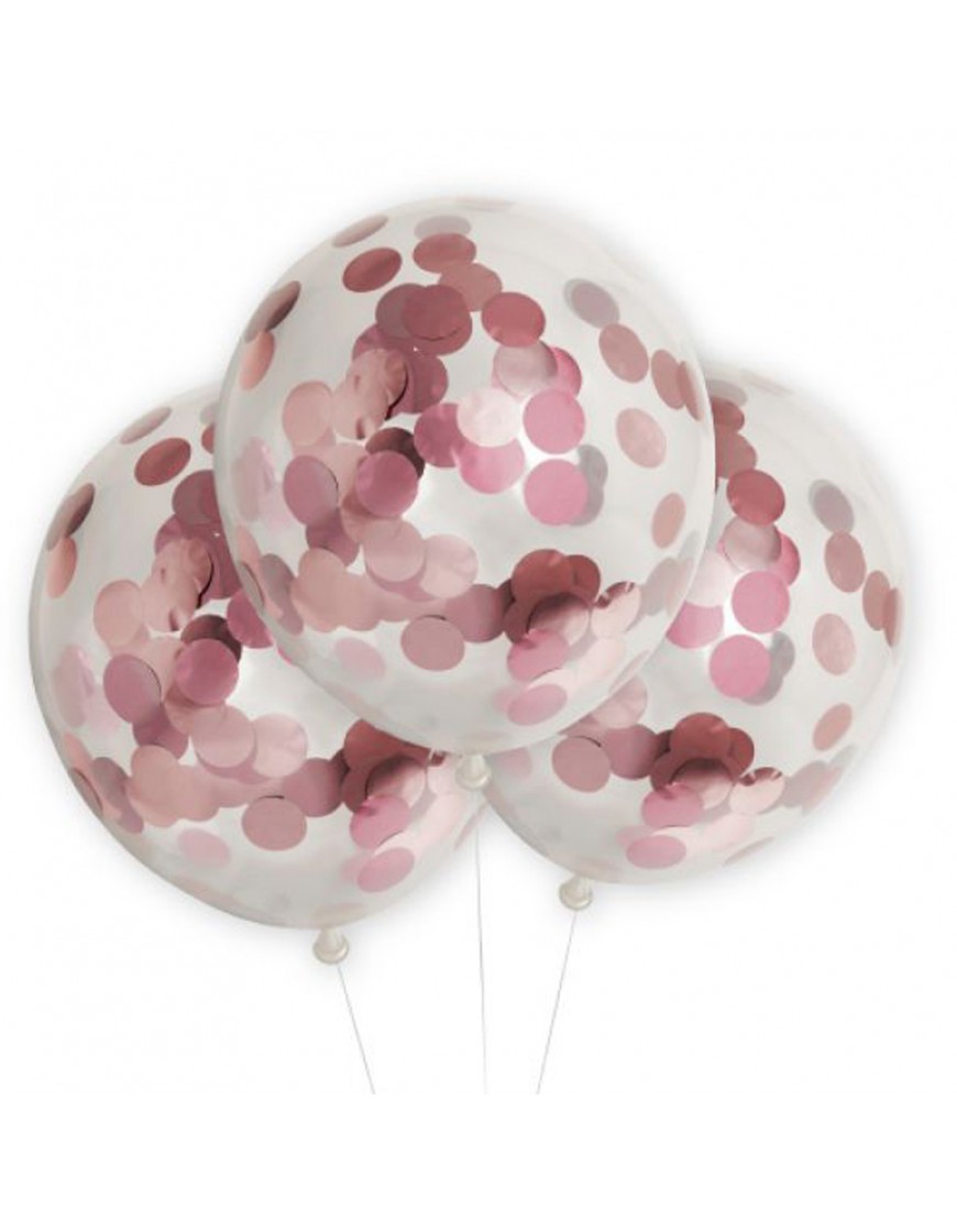 Globos transparentes de confeti, 5 globos con confeti en el interior,  globos de confeti de látex, globos de cumpleaños, decoraciones de fiesta,  globos