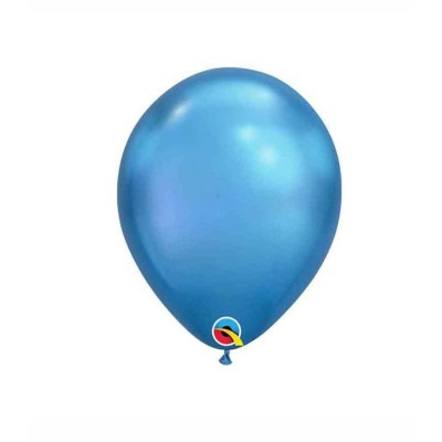 Globos Redondos Standard Chrome Azul Qualatex