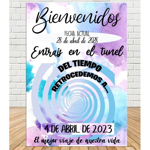 Cartel Bienvenida Boda del Tiempo