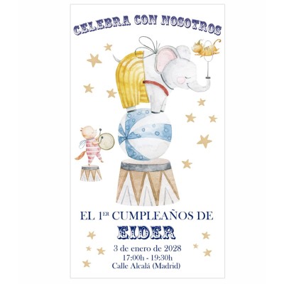 Invitación Digital Cumpleaños Circo  - Tu Fiesta Mola Mazo