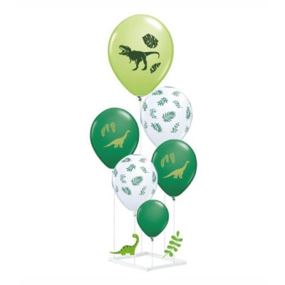 Set de Decoración 6 Globos con Soporte Dinosaurios