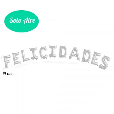 FELICIDADES Letras Metálicas