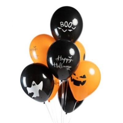 Globos DECO Látex 30cm Happy Halloween