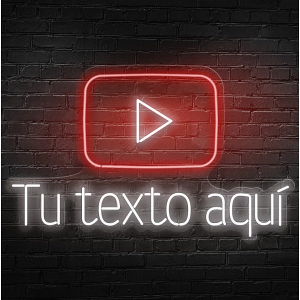 Neón Youtube más tu nombre