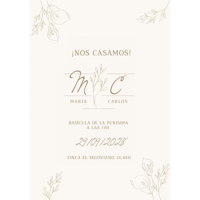 Invitaciones Boda Trazos