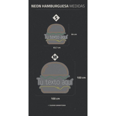 Neón hamburguesa Personalizado