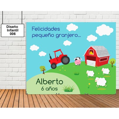 Photocall Diseño Infantil de Tractor