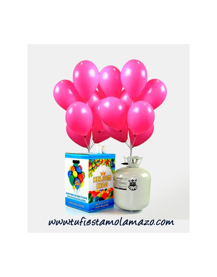 Bombonas de helio Maxi Globos Rosa&Blanco - Tu Fiesta Mola Mazo