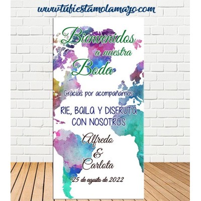 Cartel bienvenida boda