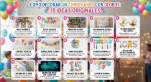 Lee más sobre el artículo Cómo decorar un cumpleaños con globos: 15 ideas originales