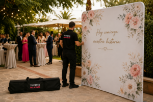 Lee más sobre el artículo Montaje exprés: cómo tener tu photocall listo mientras sirven el cóctel